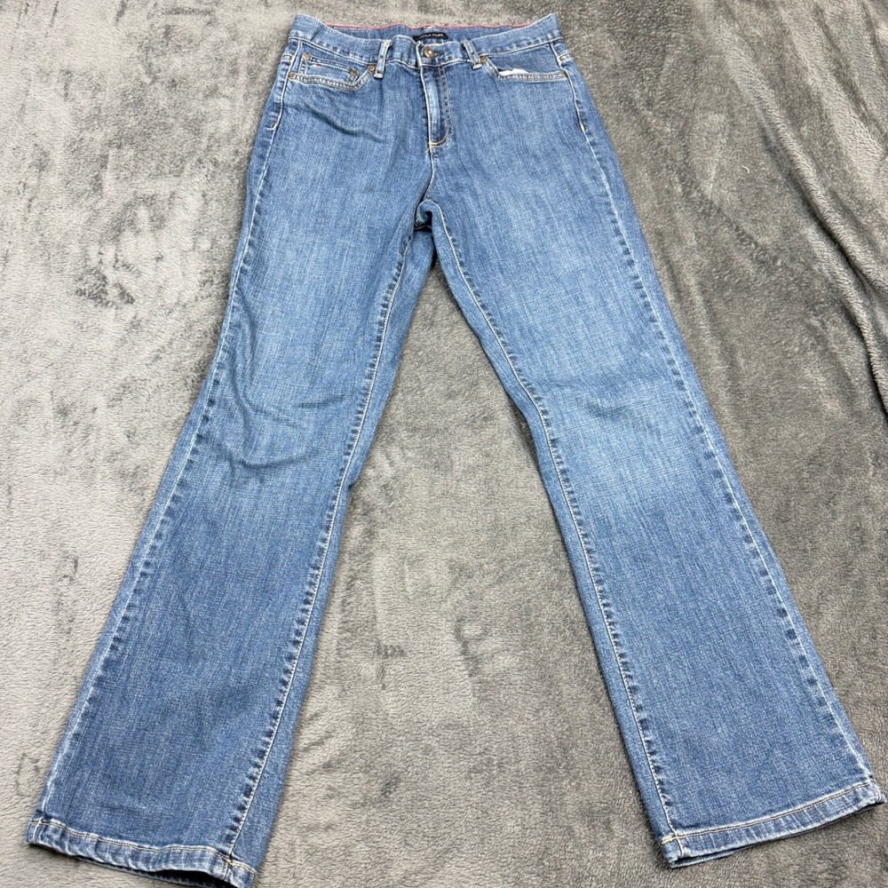Tommy Hilfiger Women Blue Wash‎ Bootcut Jeans Size 8 Stretch Denim